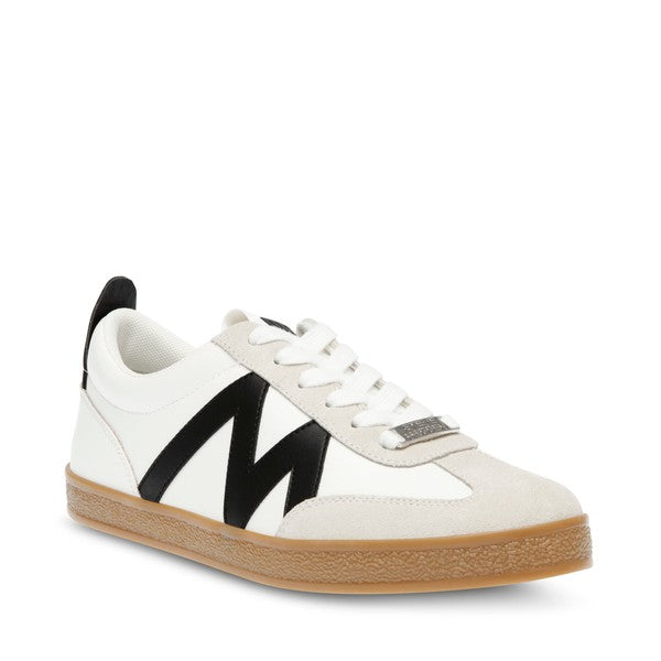 DEGREEE White Grey Sneakers by Steve Madden - front side view