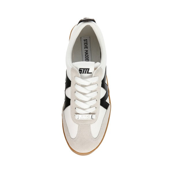 DEGREEE White Grey Sneakers by Steve Madden - top view
