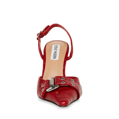 DILLON Red Croco Heels by Steve Madden - front view