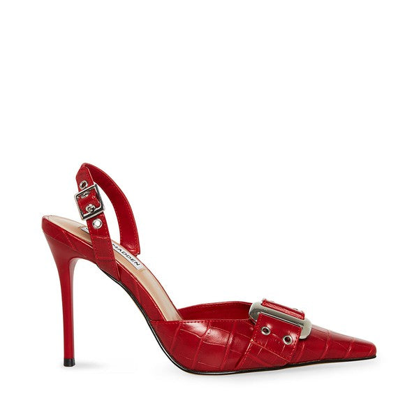 DILLON Red Croco Heels by Steve Madden - side view