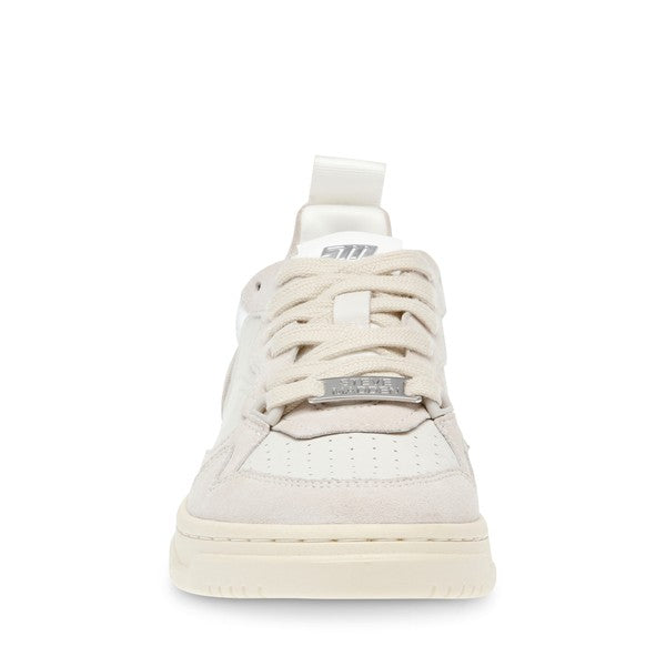 ECSTATIC White Multi Sneakers by Steve Madden - front view