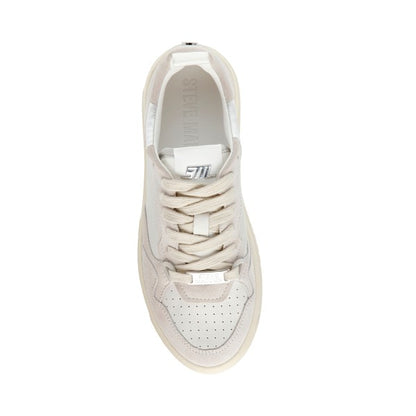 ECSTATIC White Multi Sneakers by Steve Madden - top view