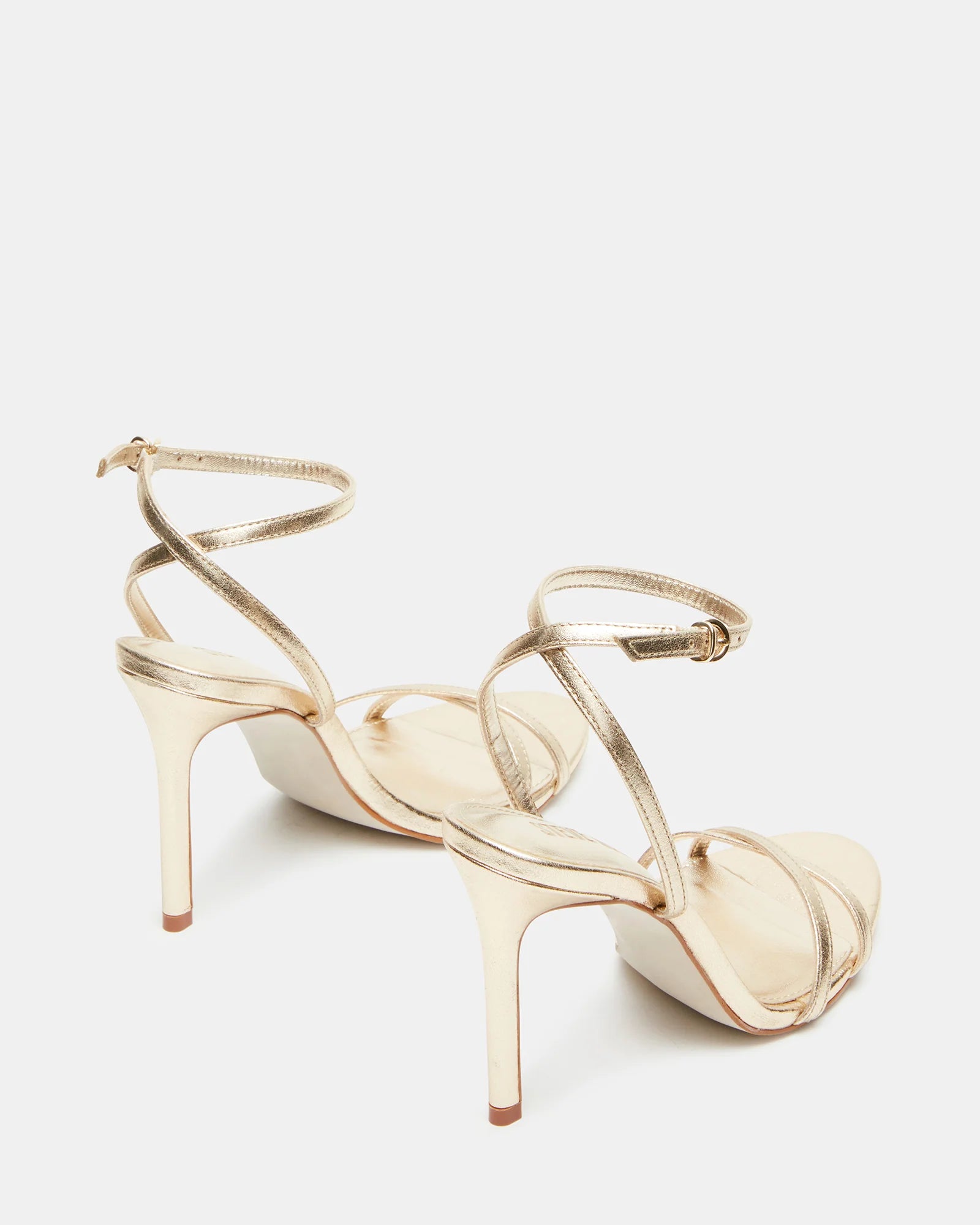 【Steve Madden】JYPSEY レザー ハイヒール アンクルストラップ JYPSEY Black Leather Strappy Stiletto Women's Heel – Steve