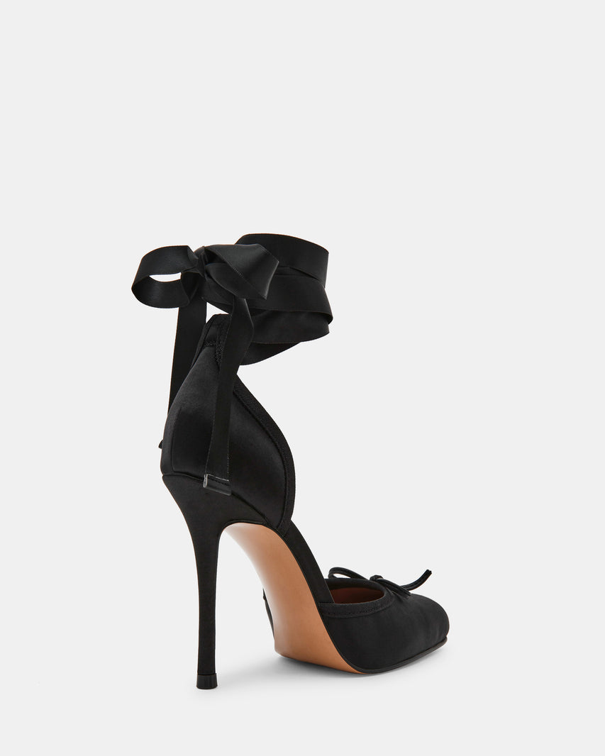 LARINA BLACK SATIN