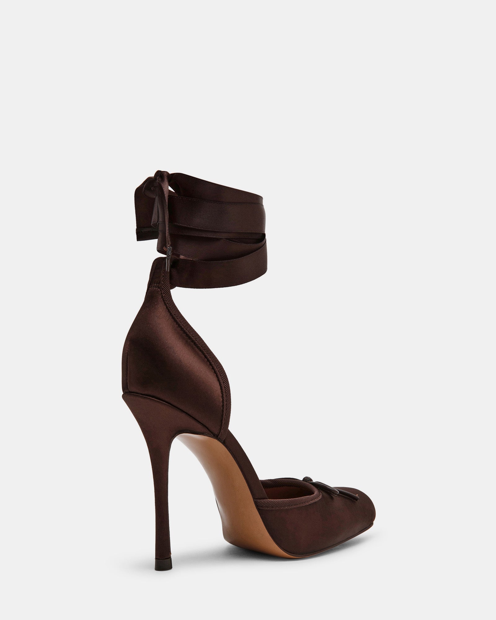 LARINA DARK BROWN SATIN - view 5
