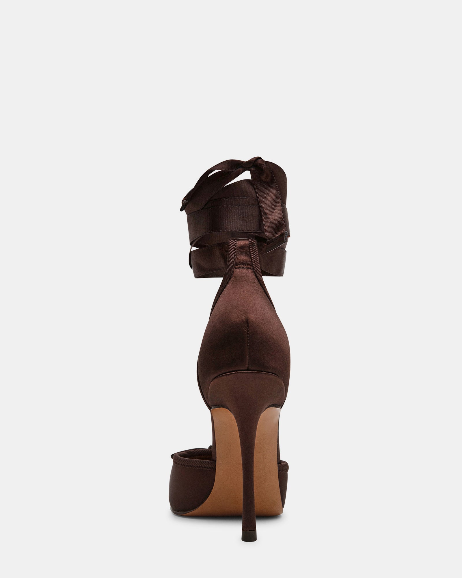 LARINA DARK BROWN SATIN - view 6