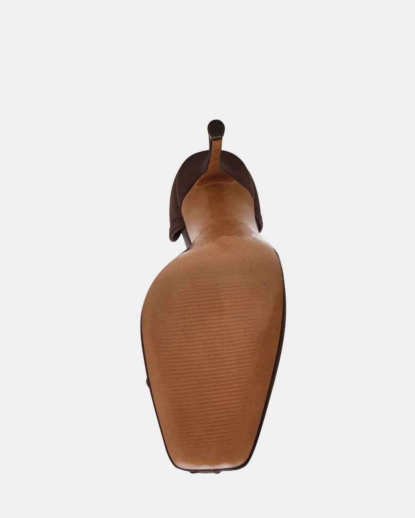 LARINA DARK BROWN SATIN - view 7