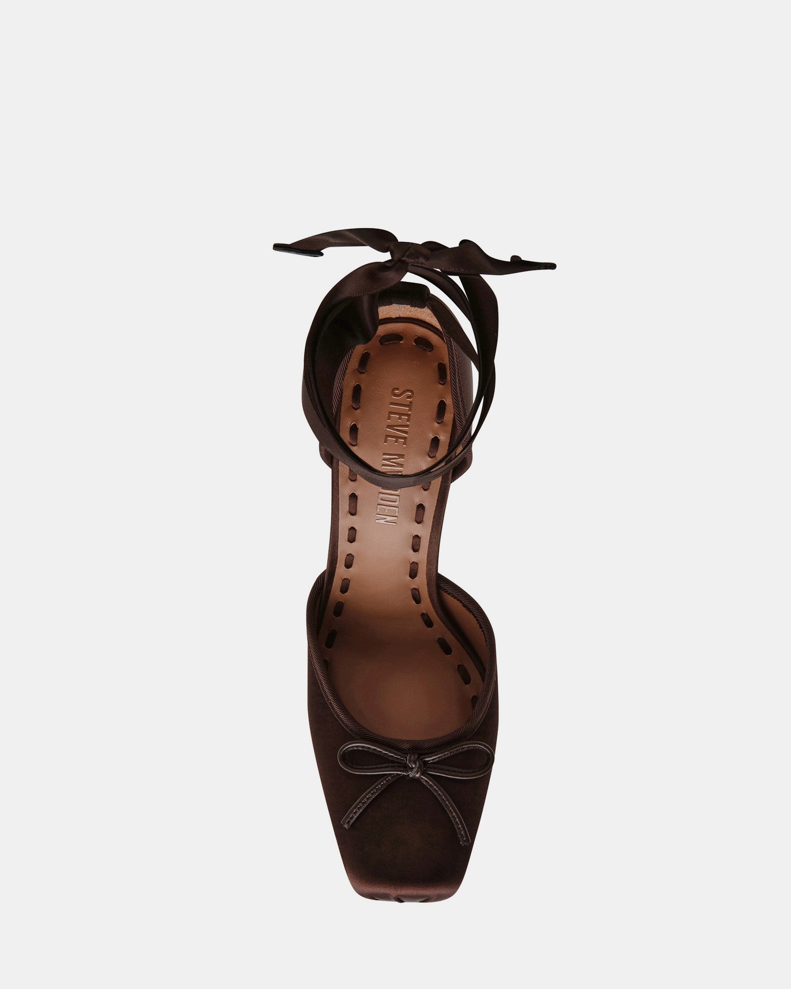 LARINA DARK BROWN SATIN - view 4