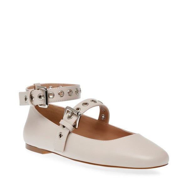 MACBETH Bone Leather Flats by Steve Madden - front side view