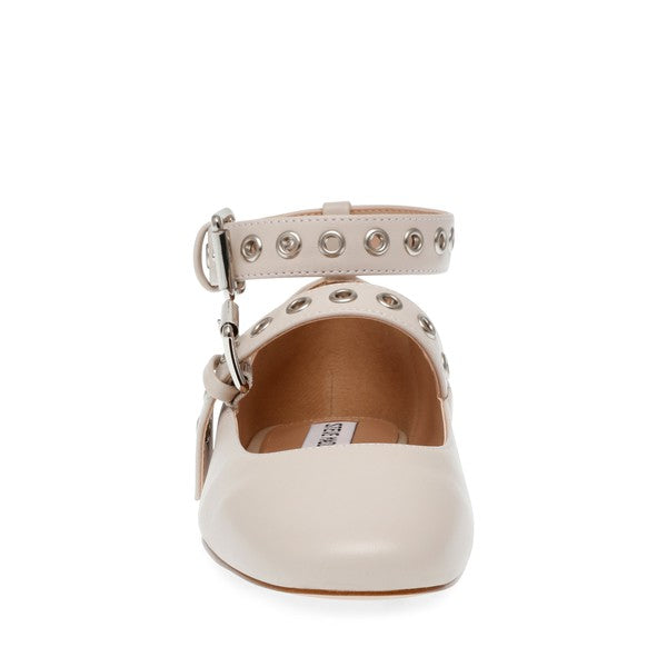 MACBETH Bone Leather Flats by Steve Madden - front view