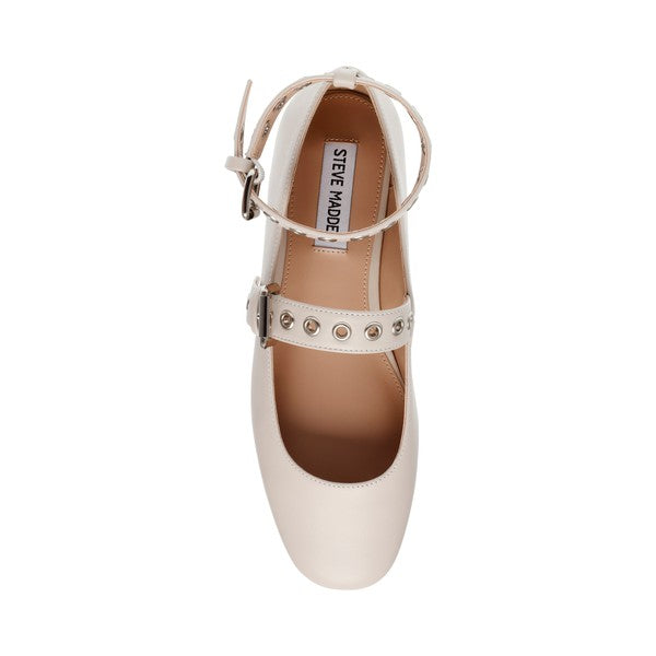 MACBETH Bone Leather Flats by Steve Madden - top view