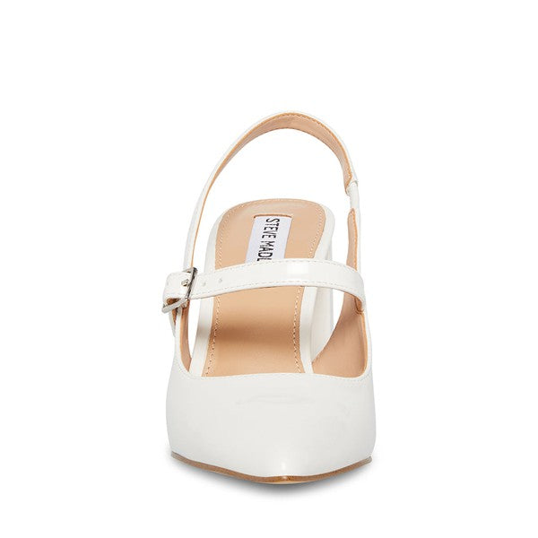 MAEGAN White Patent Heels by Steve Madden - front view