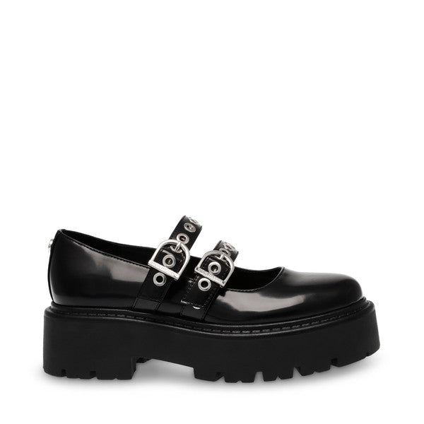 OVERT Black Action Leather Mary Janes by Steve Madden - side view