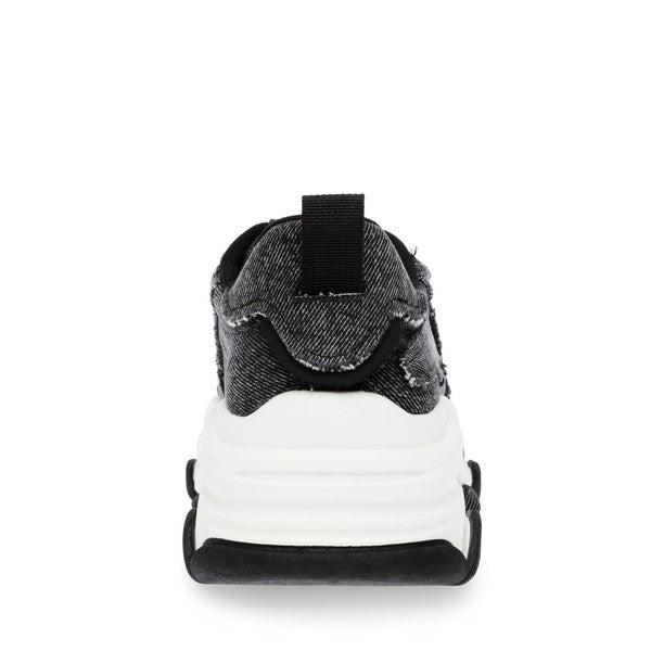 PARK AVE Black Denim Sneakers by Steve Madden - back view