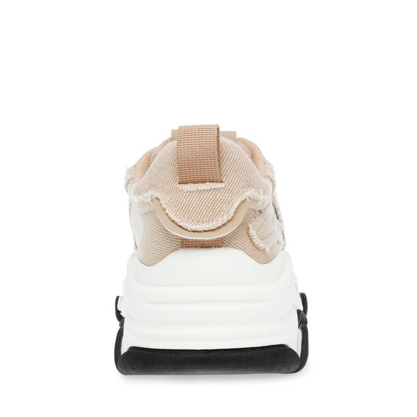 PARK AVE Tan Denim Sneakers by Steve Madden - back view