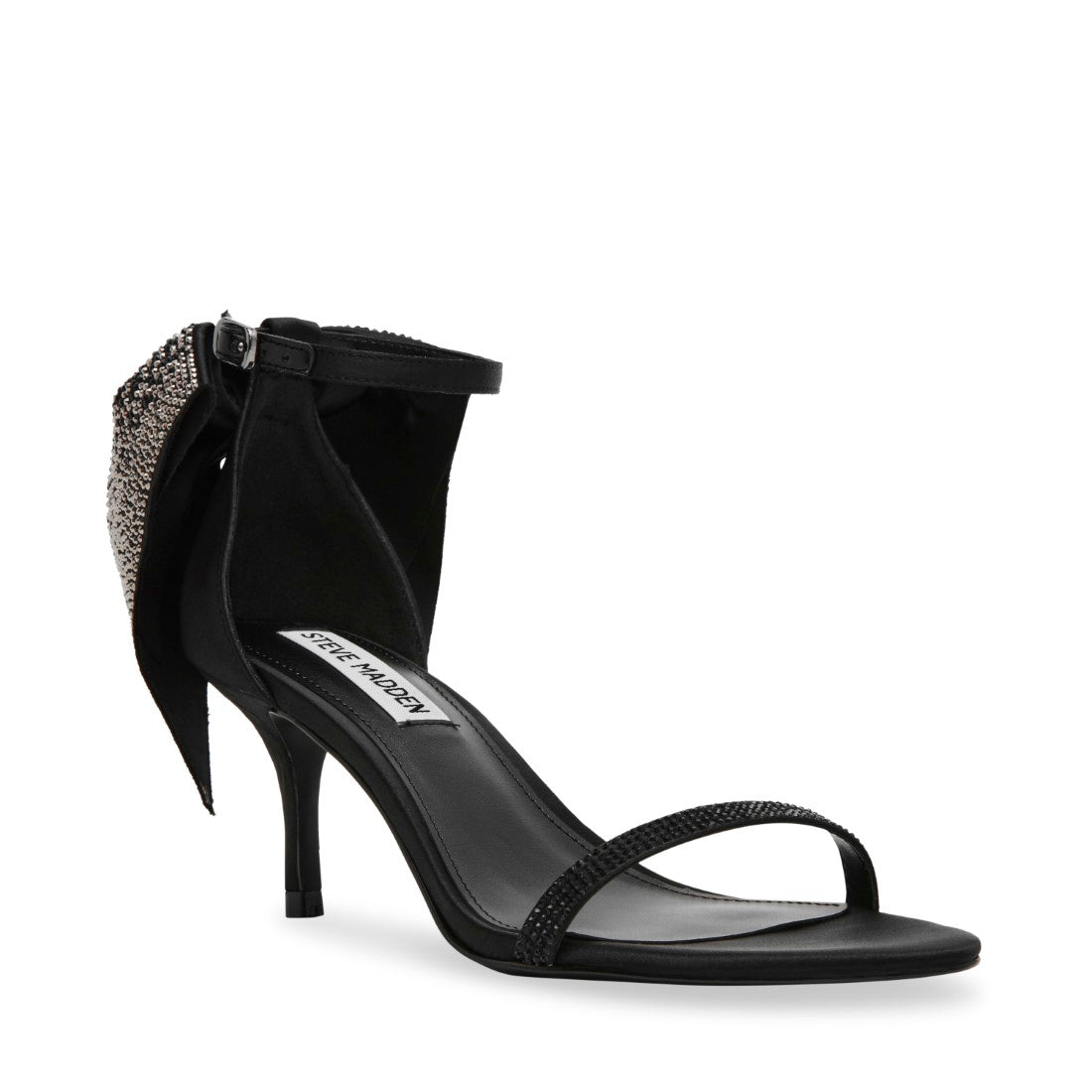 RISKAY BLACK SATIN | Steve Madden Australia