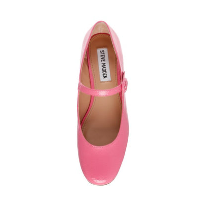 SESSILY Pink Patent Heels by Steve Madden - top view