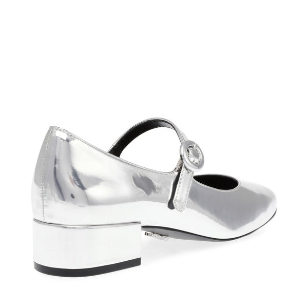 SESSILY Silver Heels by Steve Madden - back side view