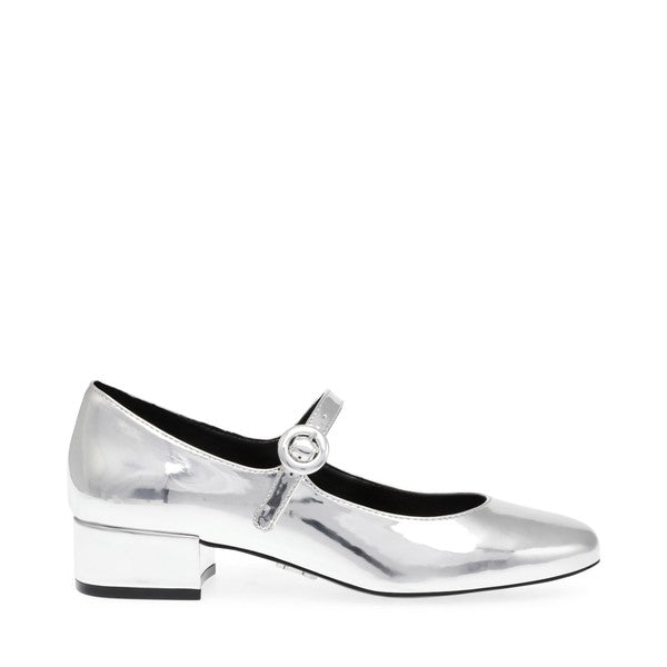 SESSILY Silver Heels by Steve Madden - side view