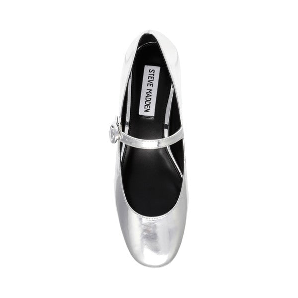 SESSILY Silver Heels by Steve Madden - top view
