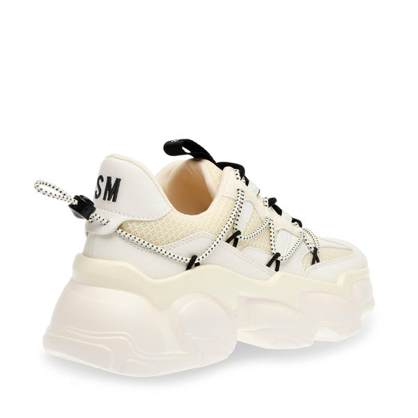 SPECTATOR Off White Beige Sneakers by Steve Madden - back side view
