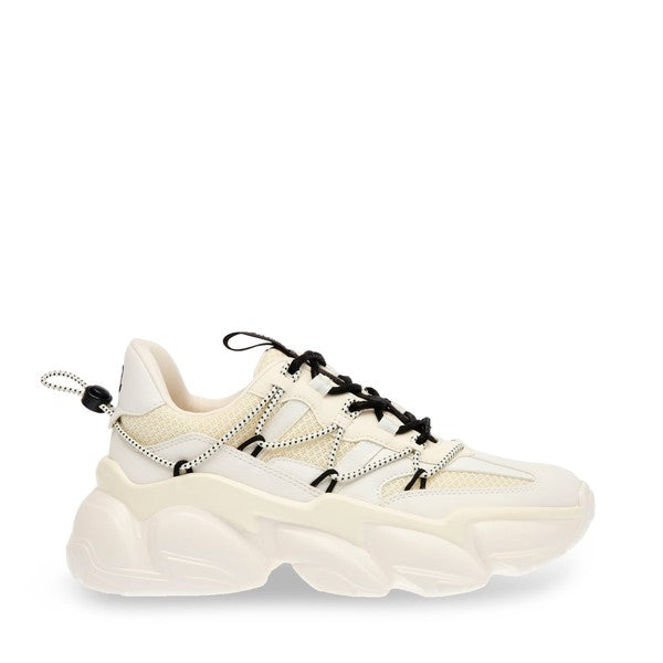 SPECTATOR Off White Beige Sneakers by Steve Madden - side view