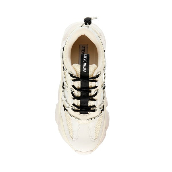 SPECTATOR Off White Beige Sneakers by Steve Madden - top view