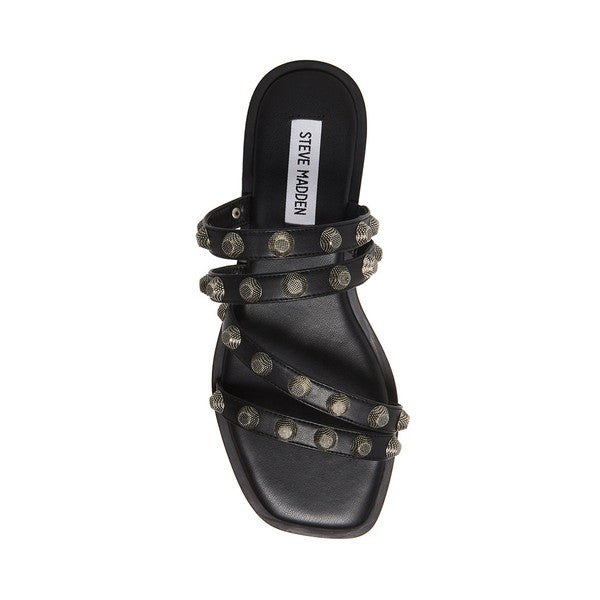 STERLING Black Sandals by Steve Madden - top view