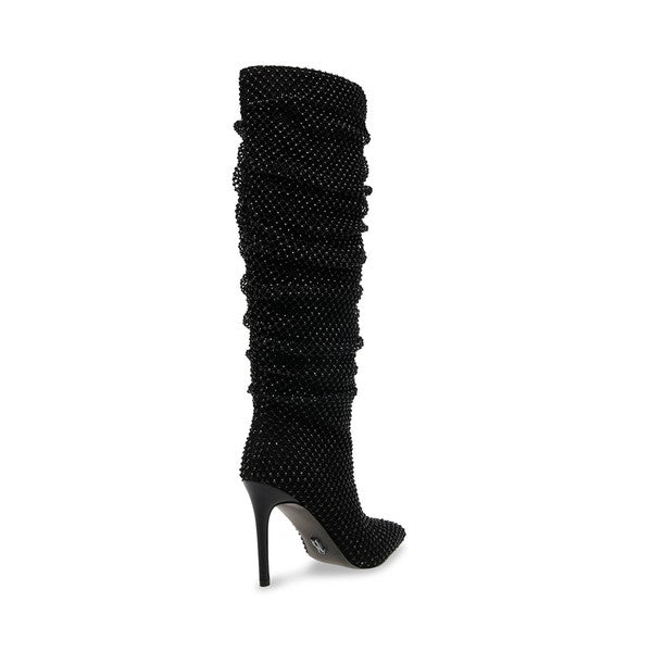 STRUTTER Black Boots by Steve Madden - back side view