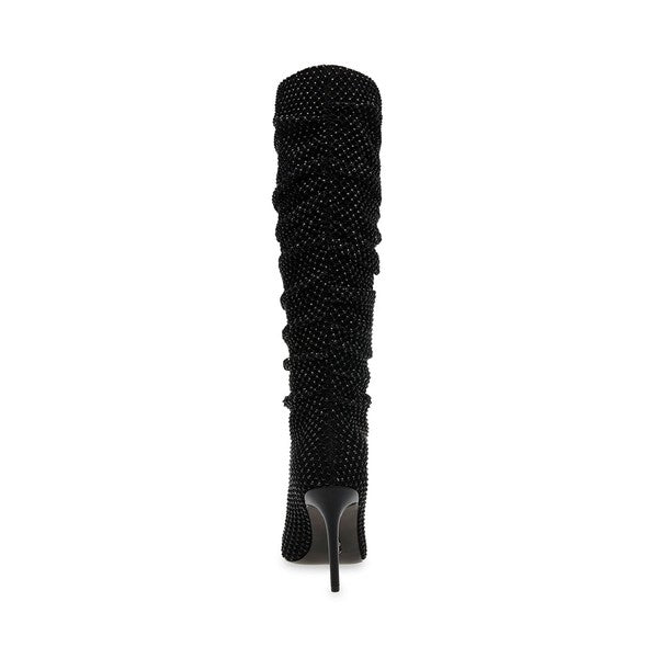 STRUTTER Black Boots by Steve Madden - back view