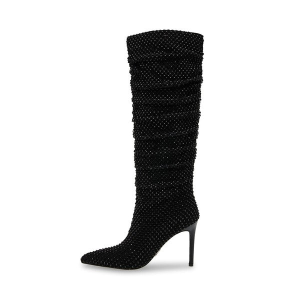 STRUTTER Black Boots by Steve Madden - side view