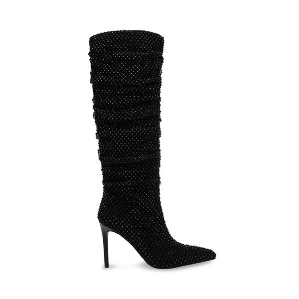 STRUTTER Black Boots by Steve Madden - side view