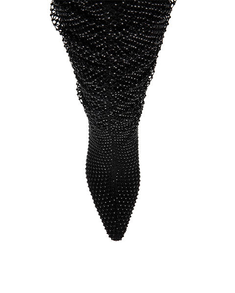 STRUTTER Black Boots by Steve Madden - top view