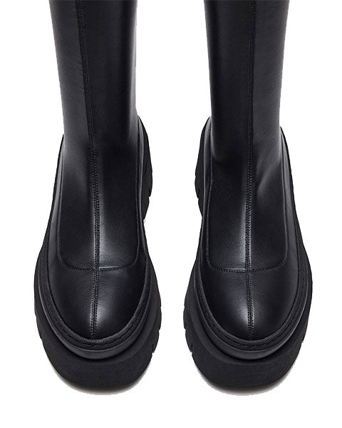 TITAN Black Boots by Steve Madden - dual top view