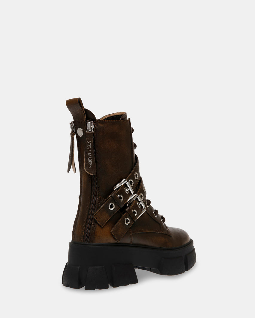 TRACTION BROWN LEATHER