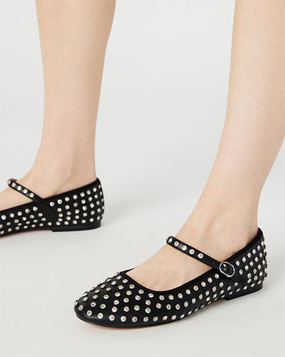 VINETTA-R Rhinestone Flats by Steve Madden - model view