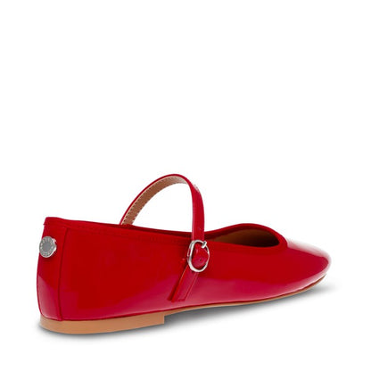 VINETTA Red Patent Flats by Steve Madden - back side view