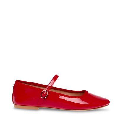 VINETTA Red Patent Flats by Steve Madden - side view