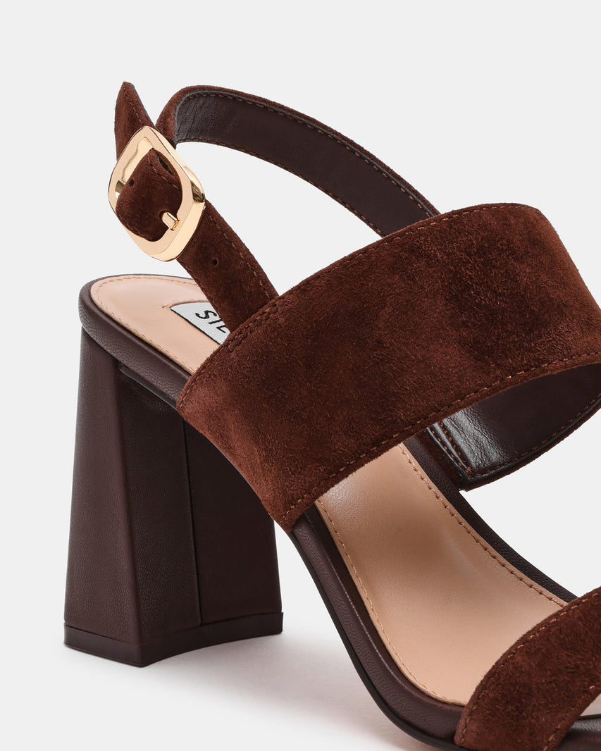 WENDIE CHOCOLATE BROWN SUEDE - view 8