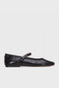 VINETTA Black Leather Flats by Steve Madden - 360 view