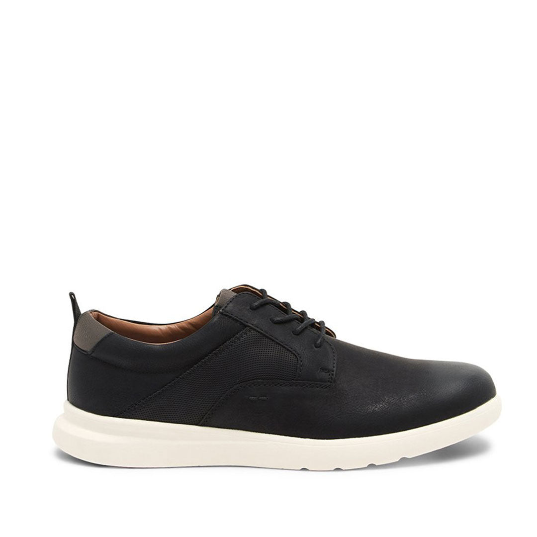 Steve Madden MAURICE Black Nubuck Men's Sneaker Side