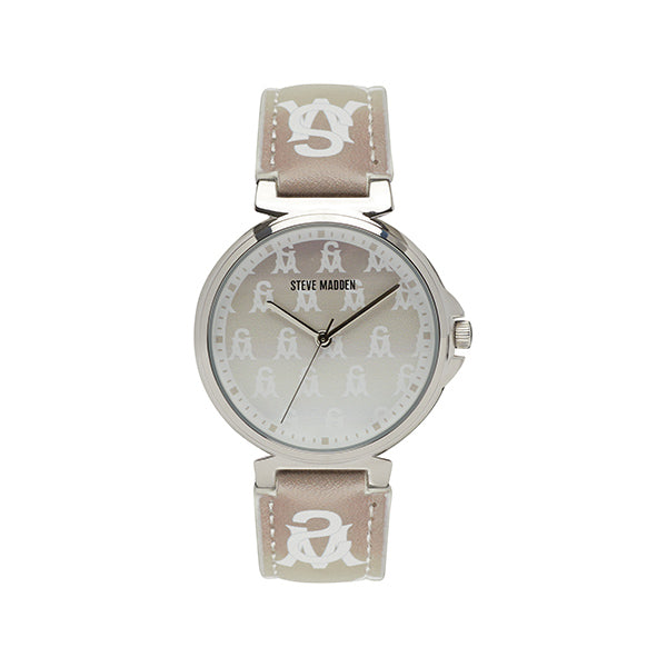 STEVE MADDEN STACKED LOGO WATCH BLUSH ALL PRODUCTS