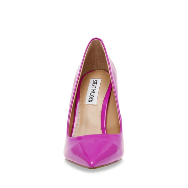 VAZE Magenta Patent Heels by Steve Madden - front  view