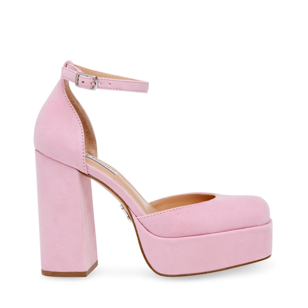 Womens Rhiyana Ultra Pink Satin Peep Toe High-heel Classic Pump | Nina Shoes