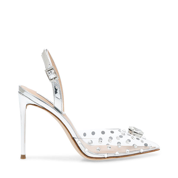 REFINERY Silver Women's Pumps by Steve Madden - side view