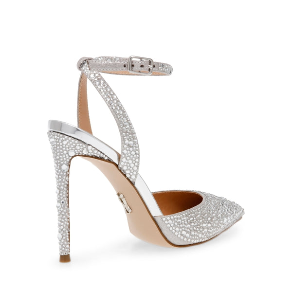 REVERT-S Silver Heels by Steve Madden - back side view