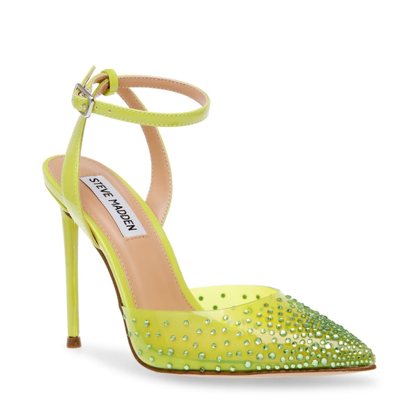 REVERT Neon Lime Pumps by Steve Madden - front side view