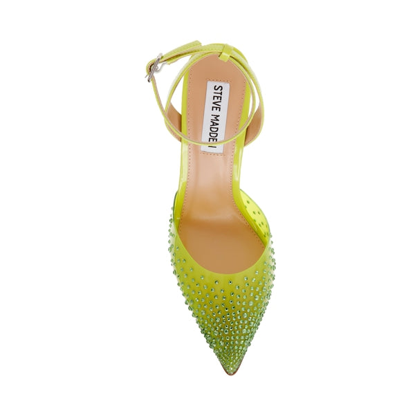 REVERT Neon Lime Pumps by Steve Madden - top view