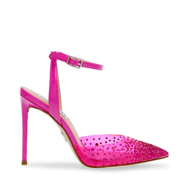 Ladies' Fashionable Pointed Toe High Heels In Bright Pink Color With  Butterfly Knot Detail | SHEIN USA