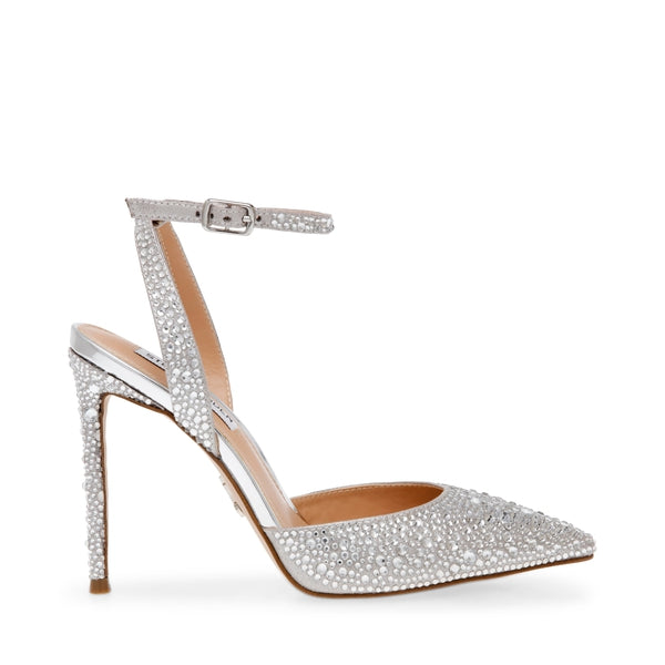 REVERT-S Silver Heels by Steve Madden - side view